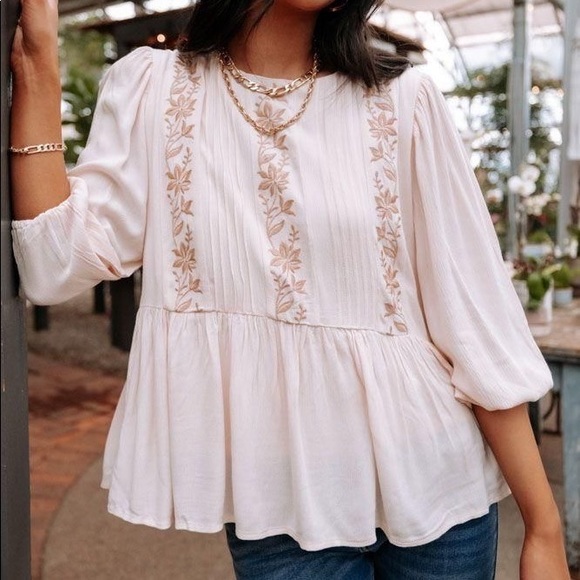 bohme Tops - BÖHME | Ebony Peplum Blouse